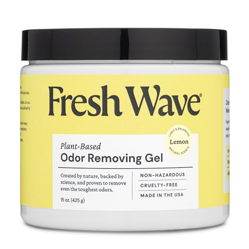 Fresh Wave Lemon Odor Removing Gel 15 oz Odor Absorbers for Home Safer Odor Relief Natural PlantBased Odor Eliminator Every 15 oz lasts 3060 Days For Cooking Trash Pets
